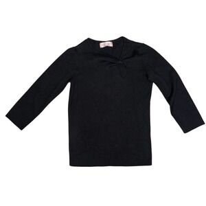 Philosophy Republic Clothing XS — Keyhole Twist Black Knit Top
